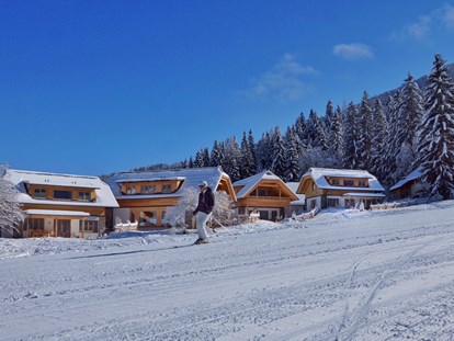 Hüttendorf - Terrasse - Kärnten - Trattlers Hof-Chalets direkt an der Skipiste / Ski-in & Ski-out - Trattlers Hof-Chalets